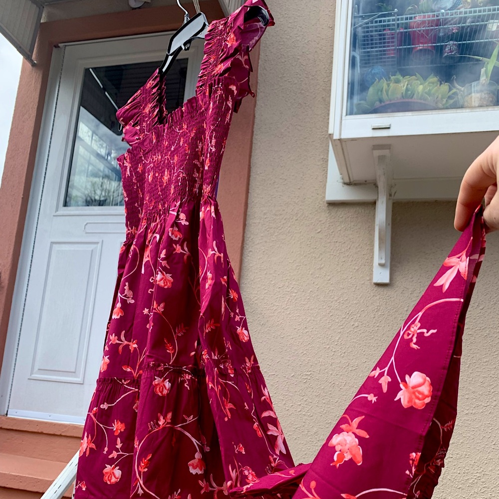 NEW Floral Hill House Ellie Nap Dress in Burgundy ✨